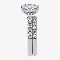 (G-H / Si1-Si2) Womens 4 CT. T.W. Lab Grown White Diamond 14K Gold Side Stone Bridal Set