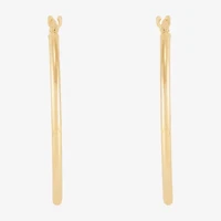 Womens 14K Gold 28mm Round Hoop Earrings