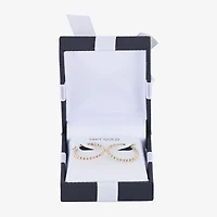 Womens 14K Gold 20mm Round Hoop Earrings