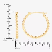 Womens 14K Gold 20mm Round Hoop Earrings