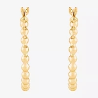 Womens 14K Gold 20mm Round Hoop Earrings