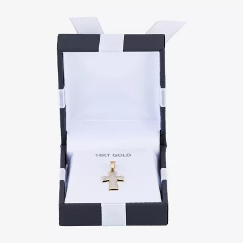 Womens 14K Gold Cross Pendant