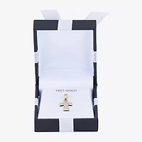 Womens 14K Gold Cross Pendant