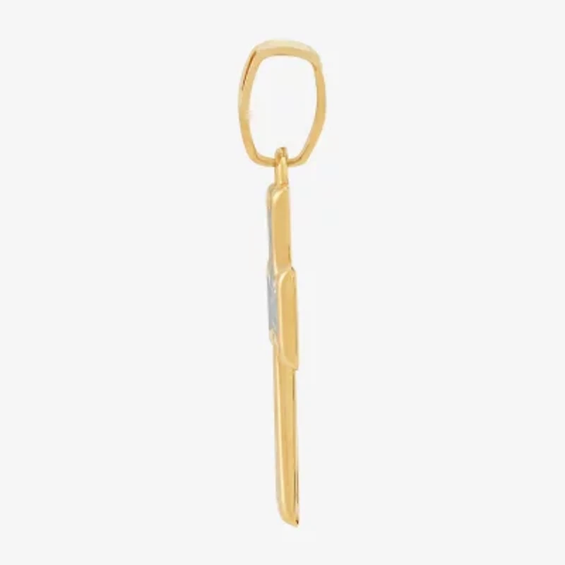 Womens 14K Gold Cross Pendant