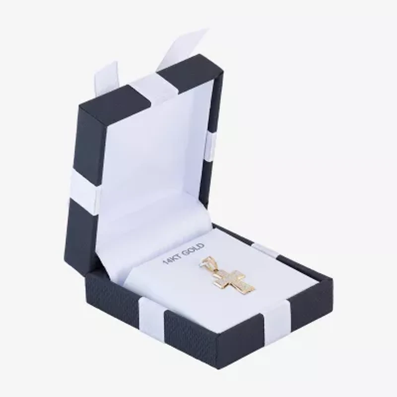 Womens 14K Gold Cross Pendant