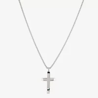 Mens Stainless Steel Cross 1 Pair Jewelry Set