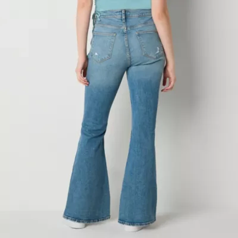 Arizona Womens Low Rise Flare Leg Jean