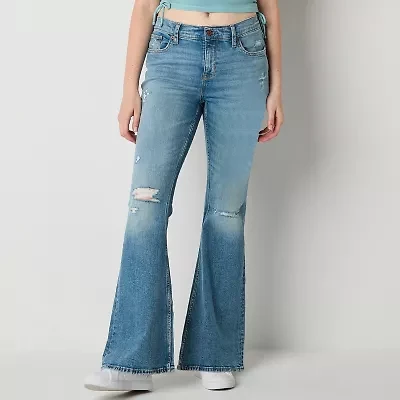 Arizona Womens Low Rise Flare Leg Jean