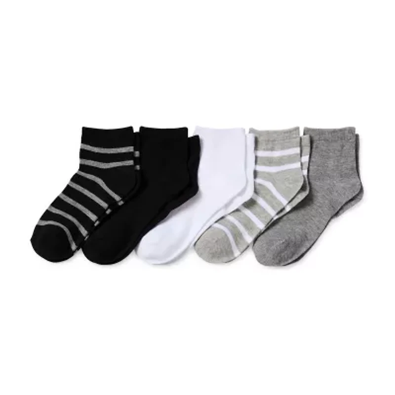Thereabouts Little & Big Kid Boys 10 Pair Quarter Ankle Socks