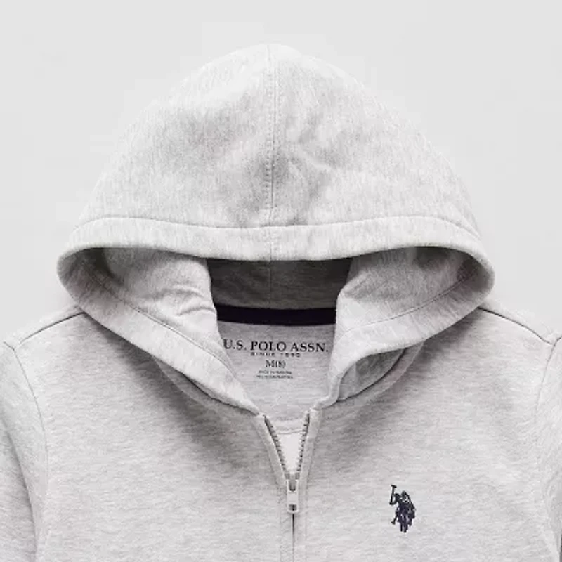 U.S. Polo Assn. Little & Big Kid Boys Long Sleeve Embroidered Fleece Zipper Hoodie
