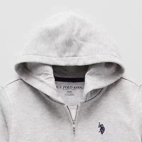 U.S. Polo Assn. Little & Big Kid Boys Long Sleeve Embroidered Fleece Zipper Hoodie