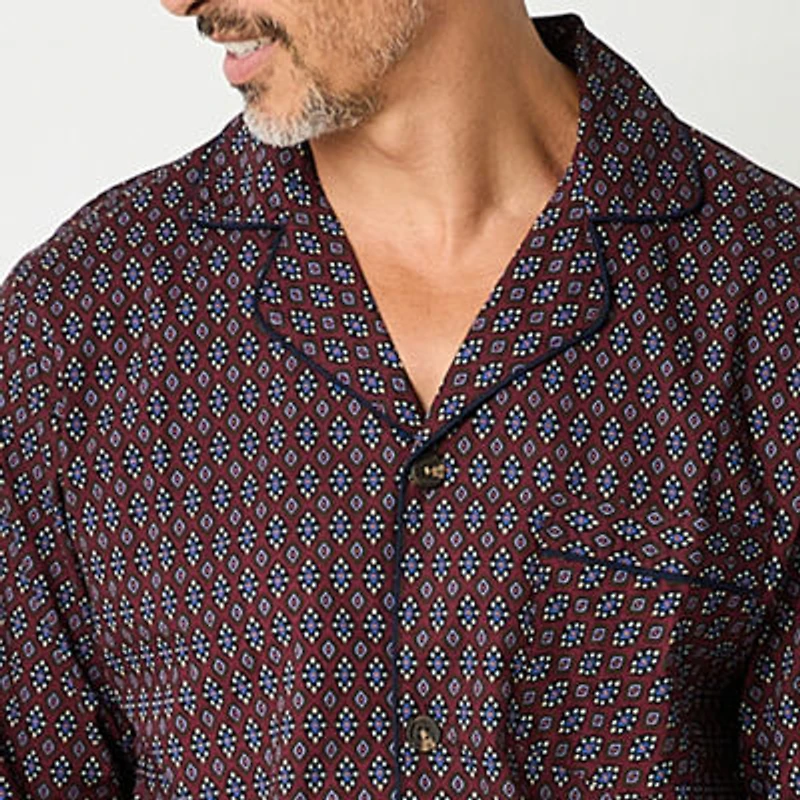 Stafford Modal Mens Long Sleeve 2-pc. Pajama Sets