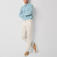 St. John's Bay Performance Mens Long Sleeve Classic Fit Stretch Fabric Button-Down Shirt