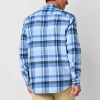 St. John's Bay Performance Mens Long Sleeve Classic Fit Stretch Fabric Button-Down Shirt