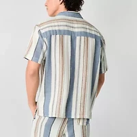 Arizona Mens Textured Camp Shirt