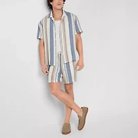 Arizona Mens Textured Camp Shirt