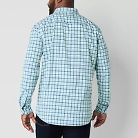 St. John's Bay Performance Mens Long Sleeve Classic Fit Stretch Fabric Big and Tall Button-Down Shirt