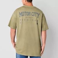 Arizona Mens Crew Neck Short Sleeve Classic Fit Big and Tall Graphic T-Shirt