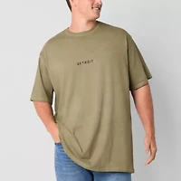 Arizona Mens Crew Neck Short Sleeve Classic Fit Big and Tall Graphic T-Shirt