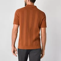Stafford Johnny Collar Mens Short Sleeve Polo Sweater