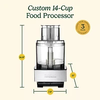 Cuisinart® Custom 14™ 14-Cup Food Processor Brushed Metal Series