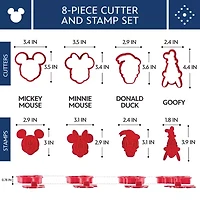 Disney Home Bake With Mickey Mouse Cookie Cutter And Stamp Set 8pc 8-pc. Cookie Cutters