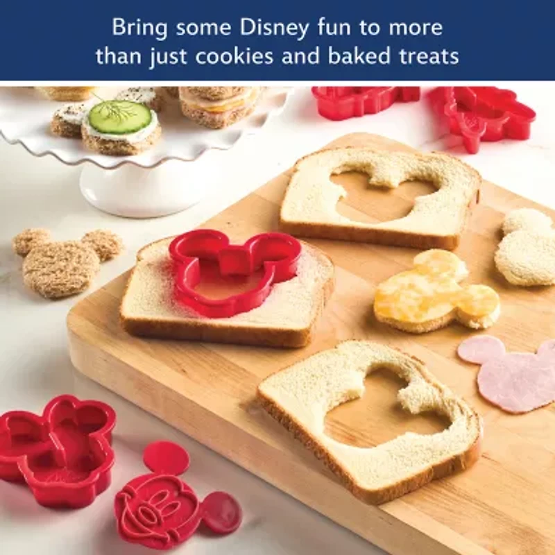 Disney Home Bake With Mickey Mouse Cookie Cutter And Stamp Set 8pc 8-pc. Cookie Cutters