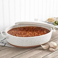 Denmark Speckled Stoneware 3.2-qt. Oval Casserole with Lid
