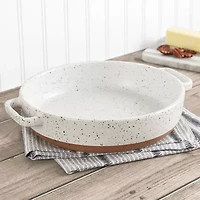 Denmark Speckled Stoneware 1.79-qt. Round Pie Dish