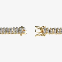 Sparkle Allure Womens Natural White Diamond Accent 7.25 Inch Tennis Bracelet