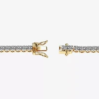 Sparkle Allure Womens Natural White Diamond Accent 7.25 Inch Tennis Bracelet