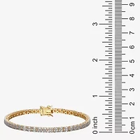 Sparkle Allure Womens Natural White Diamond Accent 7.25 Inch Tennis Bracelet