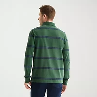 St. John's Bay Super Soft Jersey Mens Classic Fit Long Sleeve Polo Shirt