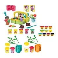 Hasbro Play-Doh Blooming Flowers Playset And Lil Flowers Bundle 19-pc. Dough