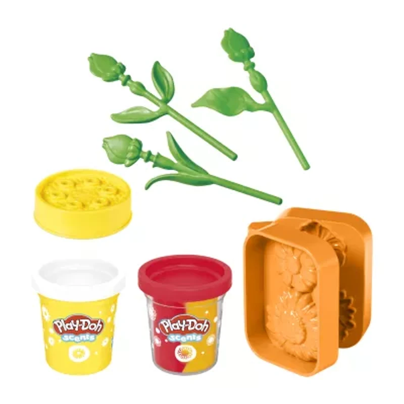 Hasbro Play-Doh Blooming Flowers Playset And Lil Flowers Bundle 19-pc. Dough