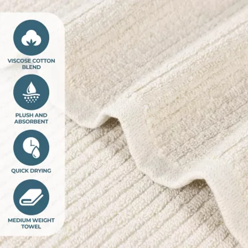 SUPERIOR® Destin Collection | 80% Cotton 20% Viscose 8-pc. Quick Dry Solid Bath Towel Set