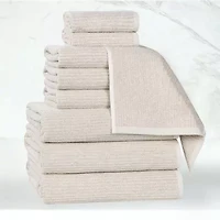 SUPERIOR® Destin Collection | 80% Cotton 20% Viscose 9-pc. Quick Dry Chevron Bath Towel Set