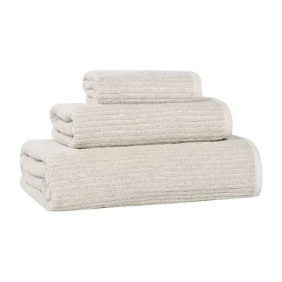 SUPERIOR® Destin Collection | 80% Cotton 20% Viscose 3-pc. Quick Dry Solid Bath Towel Set