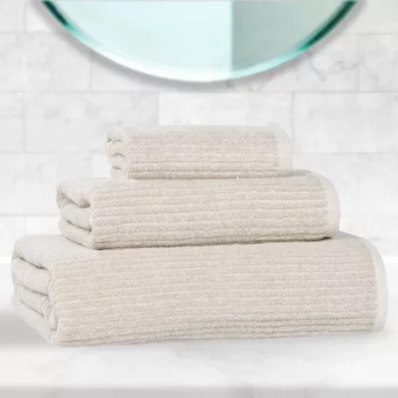 SUPERIOR® Destin Collection | 80% Cotton 20% Viscose 3-pc. Quick Dry Solid Bath Towel Set