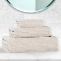 SUPERIOR® Destin Collection | 80% Cotton 20% Viscose 3-pc. Quick Dry Solid Bath Towel Set