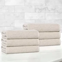 SUPERIOR® Destin Collection | 80% Cotton 20% Viscose 6-pc. Geometric Hand Towel