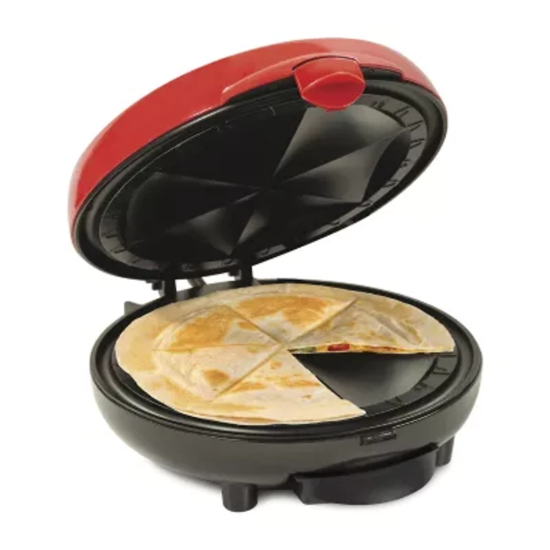 Nostalgia 6-Wedge Electric Quesadilla Maker with Extra Stuffing Latch