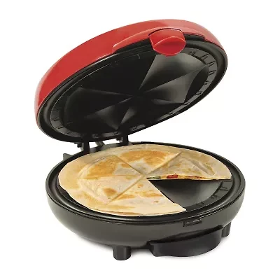 Nostalgia 6-Wedge Electric Quesadilla Maker with Extra Stuffing Latch