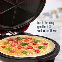 Nostalgia 6-Wedge Electric Quesadilla Maker with Extra Stuffing Latch