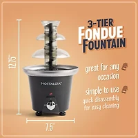Nostalgia 3-Tier Fondue Fountain