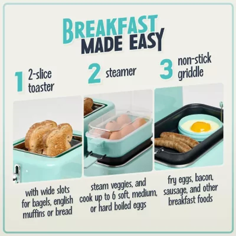 Nostalgia CLBS3AQ Retro 3-in-1 Breakfast Station