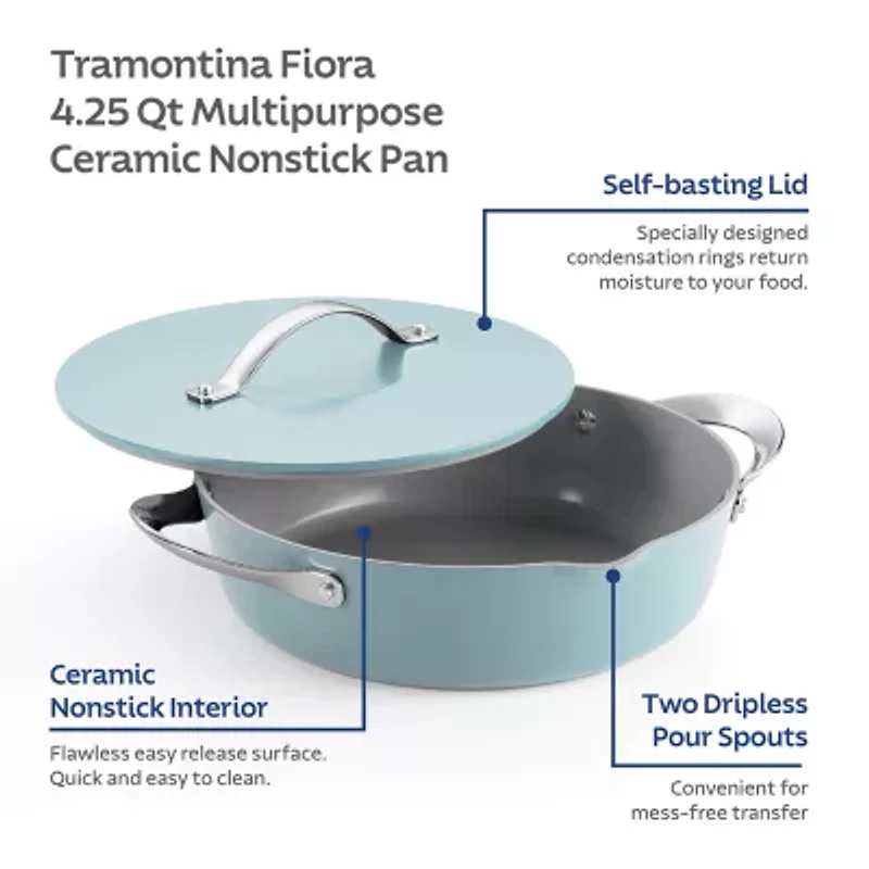 Tramontina Fiora Ceramic 4.25-qt. Saute Pan