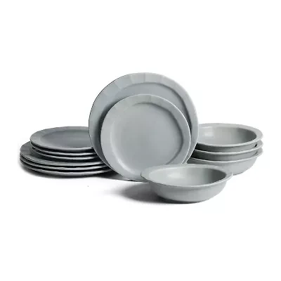 Stone + Lain Oasis 12-pc. Stoneware Dinnerware Set