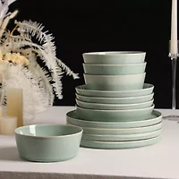 Stone + Lain Claire 24-pc. Stoneware Dinnerware Set