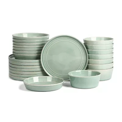 Stone + Lain Claire 24-pc. Stoneware Dinnerware Set